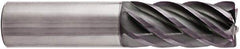 Niagara Cutter - 5/8", 1-5/8" LOC, 5/8" Shank Diam, 3-1/2" OAL, 6 Flute, Solid Carbide Square End Mill - Single End, AlTiN Finish, Spiral Flute, 38° Helix, Centercutting, Right Hand Cut, Right Hand Flute, Series S638 - Americas Industrial Supply
