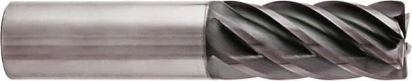 Niagara Cutter - 3/8", 6 Flute, Single End, Solid Carbide, 0.015" Corner Radius End Mill - 2-1/2" OAL, 38° Helix, Right Hand Flute, 1" LOC, Right Hand Cut - Americas Industrial Supply