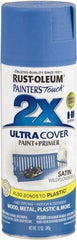 Rust-Oleum - Wildflower Blue, Satin, Enamel Spray Paint - 8 Sq Ft per Can, 12 oz Container, Use on Multipurpose - Americas Industrial Supply