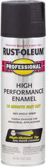 Rust-Oleum - Black, Flat, Rust Proof Enamel Spray Paint - 14 Sq Ft per Can, 15 oz Container, Use on Multipurpose - Americas Industrial Supply