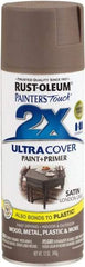 Rust-Oleum - London Gray, Satin, Enamel Spray Paint - 8 Sq Ft per Can, 12 oz Container, Use on Multipurpose - Americas Industrial Supply