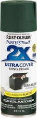 Rust-Oleum - Hunter Green, Semi Gloss, Enamel Spray Paint - 8 Sq Ft per Can, 12 oz Container, Use on Multipurpose - Americas Industrial Supply