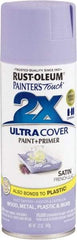 Rust-Oleum - French Lilac, Satin, Enamel Spray Paint - 8 Sq Ft per Can, 12 oz Container, Use on Multipurpose - Americas Industrial Supply