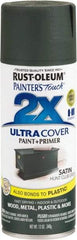 Rust-Oleum - Hunt Club Green, Satin, Enamel Spray Paint - 8 Sq Ft per Can, 12 oz Container, Use on Multipurpose - Americas Industrial Supply