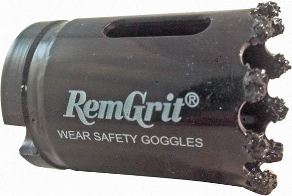 Disston - 20mm Diam, 1-7/16" Cutting Depth, Hole Saw - Carbide Grit Saw, Gulleted Edge - Americas Industrial Supply