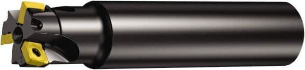 Sandvik Coromant - 28mm Cut Diam, 5.5mm Max Depth of Cut, 25mm Shank Diam, 210mm OAL, Indexable Square Shoulder End Mill - 490R-08T308M-PL Inserts, Cylindrical Shank, 90° Lead Angle, Through Coolant, Series CoroMill 490 - Americas Industrial Supply