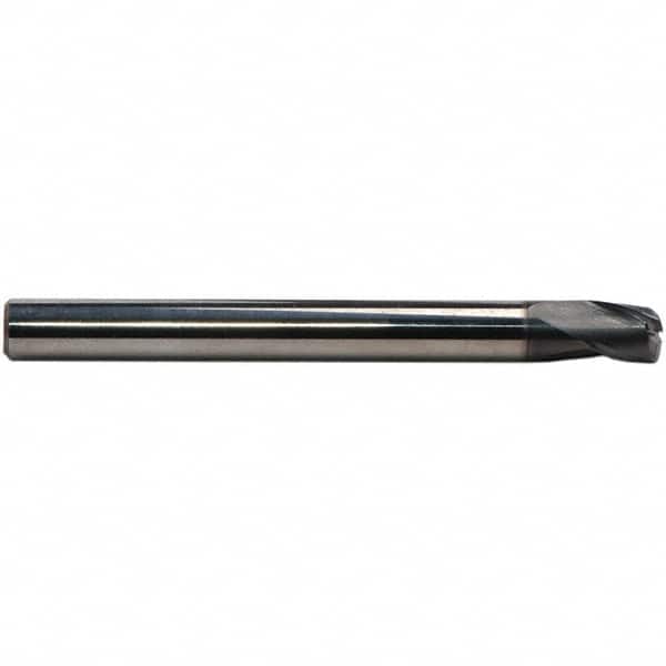 Emuge - 6mm Small End Diam, 6mm LOC, Solid Carbide 3 Flute Tapered Corner Radius End Mill - AlCr Finish, 62mm OAL, 8mm Shank Diam, Spiral Flute, 30° Helix - Americas Industrial Supply