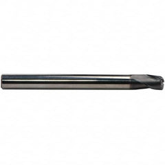 Emuge - 4mm Small End Diam, 4mm LOC, Solid Carbide 3 Flute Tapered Corner Radius End Mill - AlCr Finish, 62mm OAL, 6mm Shank Diam, Spiral Flute, 30° Helix - Americas Industrial Supply