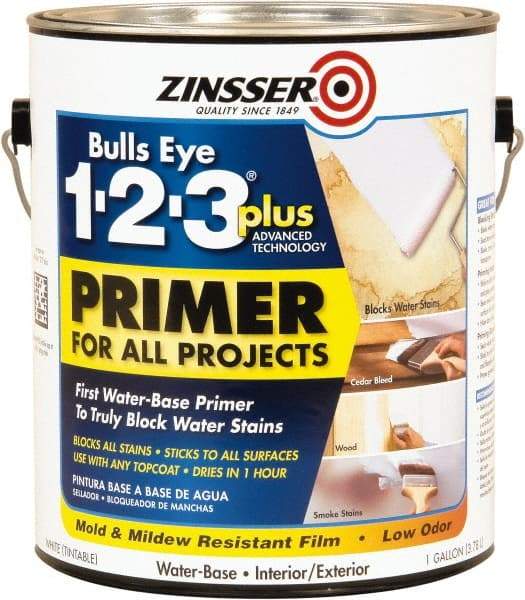 Rust-Oleum - 1 Gal White Alkyd Primer - 400 Sq Ft Coverage, 4 gL Content, Quick Drying, Interior/Exterior - Americas Industrial Supply