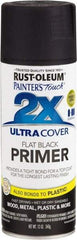 Rust-Oleum - 12 oz Black Aerosol Primer - 10 to 12 Sq Ft Coverage, Interior/Exterior - Americas Industrial Supply