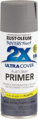 Rust-Oleum - 12 oz Gray Aerosol Primer - 10 to 12 Sq Ft Coverage, Interior/Exterior - Americas Industrial Supply