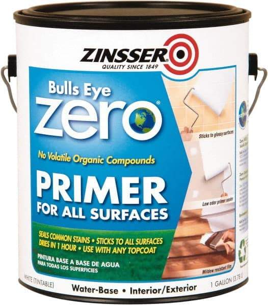 Rust-Oleum - 1 Gal White Primer Sealer - 400 Sq Ft Coverage, <1 gL Content, Quick Drying, Interior/Exterior - Americas Industrial Supply