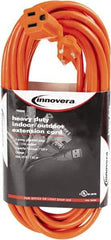 innovera - 25', 14/2 Gauge/Conductors, Orange Indoor & Outdoor Extension Cord - 1 Receptacle, 13 Amps, NEMA 5-15R - Americas Industrial Supply
