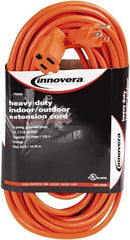 innovera - 50', 14/2 Gauge/Conductors, Orange Indoor & Outdoor Extension Cord - 1 Receptacle, 13 Amps, NEMA 5-15R - Americas Industrial Supply