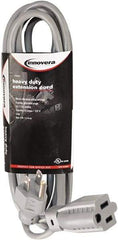 innovera - 9', 14/2 Gauge/Conductors, Gray Indoor Extension Cord - 1 Receptacle, 13 Amps, NEMA 5-15R - Americas Industrial Supply