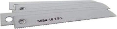 Disston - 4" Long x 1/2" Thick, Bi-Metal Reciprocating Saw Blade - Straight Profile, 18 TPI, Toothed Edge, Universal Shank - Americas Industrial Supply