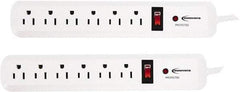 innovera - 6 Outlets, 120 Volts, 15 Amps, 4' Cord, Surge Power Outlet Strip - Floor Mount, 5-15R NEMA Configuration - Americas Industrial Supply