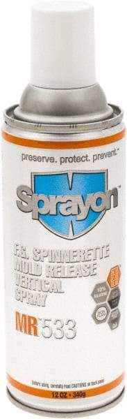 Sprayon - 12 Ounce Aerosol Can, Clear, General Purpose Mold Release - Food Grade, Silicone Composition - Americas Industrial Supply