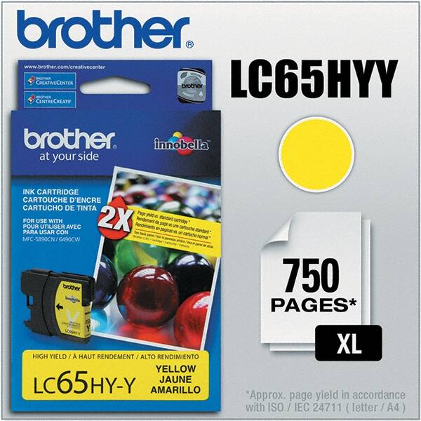 Brother - Yellow Ink Cartridge - Use with Brother MFC-5890CN, 5895CW, 6490CW, 6890CDW - Americas Industrial Supply