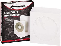 innovera - 50 Piece White CD/DVD Envelope - 5" High x 5" Wide - Americas Industrial Supply