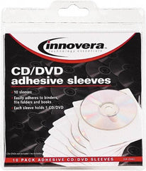 innovera - 100 Piece Clear CD/DVD Sleeves - 5" High x 5" Wide - Americas Industrial Supply