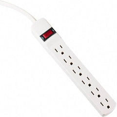 innovera - 6 Outlets, 120 Volts, 15 Amps, 6' Cord, Power Outlet Strip - 5-15R NEMA Configuration - Americas Industrial Supply