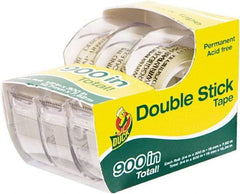 Duck - 1/2" x 25' Acrylic Adhesive Double Sided Tape - 6 mil Thick, Clear, Polypropylene Film Liner, Series DUC - Americas Industrial Supply