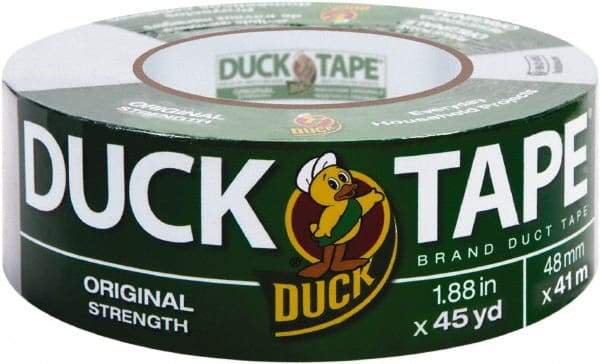 Duck - 1-7/8" x 45 Yds Gray Duct Tape - 9 mil, Rubber Adhesive, Vinyl Backing, 22 Lb/ln Tensile Strength, Series DUC - Americas Industrial Supply