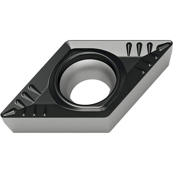 Walter - DCMT32.53 RK4 Grade WKK20S Carbide Turning Insert - TiCN/Al2O3 Finish, 55° Diamond, 3/8" Inscr Circle, 5/32" Thick, 3/64" Corner Radius - Americas Industrial Supply