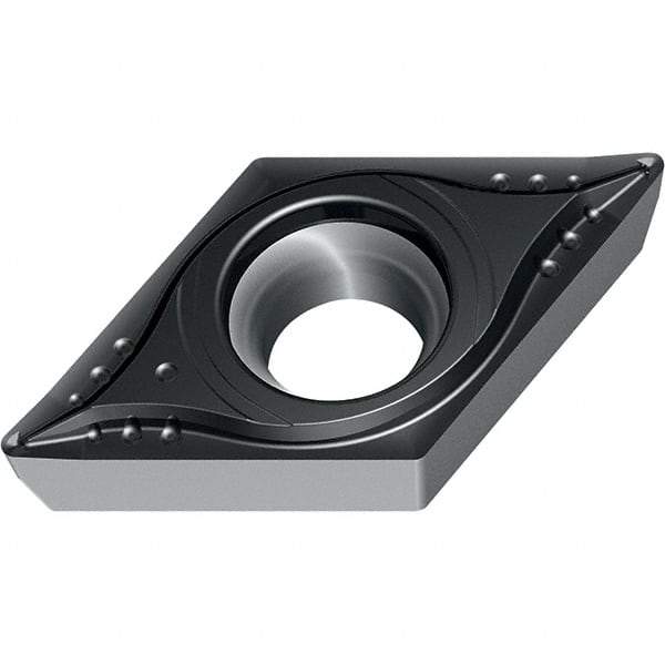 Walter - DCMT32.51 MM4 Grade WMP20S Carbide Turning Insert - TiCN/Al2O3 Finish, 55° Diamond, 3/8" Inscr Circle, 5/32" Thick, 1/64" Corner Radius - Americas Industrial Supply