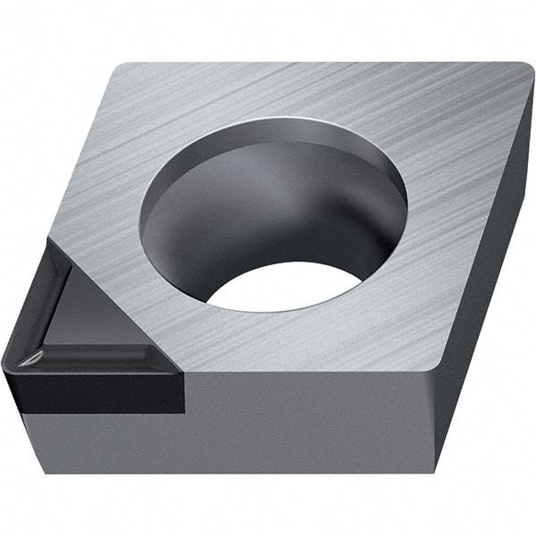 Walter - CCGT0602 FS Grade WDN10 Polycrystalline Diamond (PCD) Turning Insert - 80° Parallelogram, 1/4" Inscr Circle, 3/32" Thick, 1/64" Corner Radius - Americas Industrial Supply