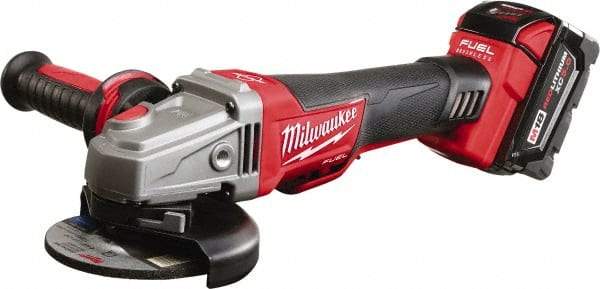 Milwaukee Tool - 4-1/2" Wheel Diam, 8,500 RPM, Cordless Angle & Disc Grinder - 18 Volts - Americas Industrial Supply