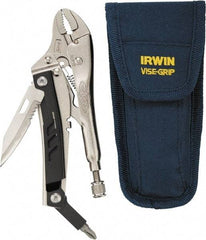 Irwin - 5-1/2" OAL Curved Jaw Locking Pliers - 1-1/4" Jaw Opening - Americas Industrial Supply