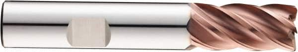 SGS - 5/8" Diam, Variable Pitch, 3/4" LOC, 5 Flute Solid Carbide Roughing Square End Mill - Ti-NAMITE-M Finish, 3-1/2" OAL, 5/8" Shank Diam, Single End, 37° Helix - Americas Industrial Supply
