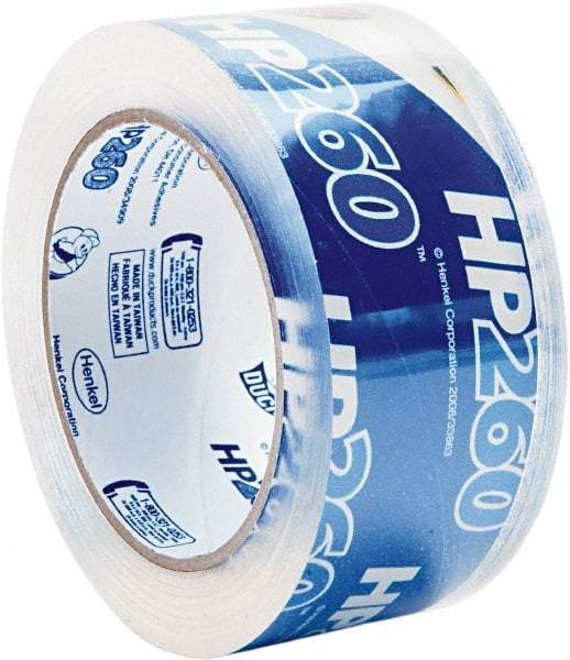 Duck - 1-7/8" x 60 Yd Clear Acrylic Adhesive Packaging Tape - Polypropylene Film Backing, 3.1 mil Thick, 31 Lb Tensile Strength, Series DUC - Americas Industrial Supply