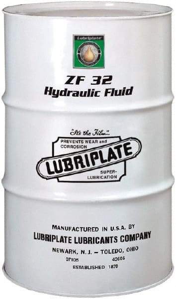 Lubriplate - 55 Gal Drum, Mineral Hydraulic Oil - SAE 10, ISO 32, 34.79 cSt at 40°, 5.2 cSt at 100°C - Americas Industrial Supply