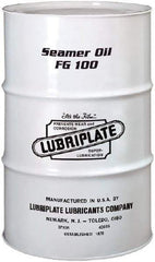 Lubriplate - 55 Gal Drum Mineral Seamer Oil - SAE 30, ISO 100, 109 cSt at 40°C & 12 cSt at 100°C, Food Grade - Americas Industrial Supply