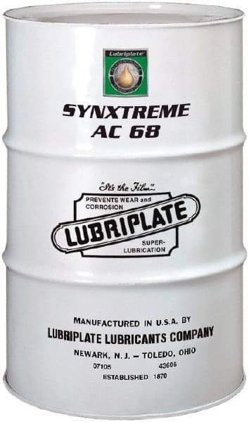 Lubriplate - 55 Gal Drum, ISO 68, SAE 20, Air Compressor Oil - 30°F to 430°, 66 Viscosity (cSt) at 40°C, 9 Viscosity (cSt) at 100°C - Americas Industrial Supply