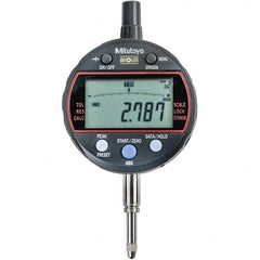 Mitutoyo - 0 to 1/2" Range, 0.001mm Graduation, Electronic Drop Indicator - Flat Back, Accurate to 0.002mm, Inch & Metric System, LCD Display - Americas Industrial Supply