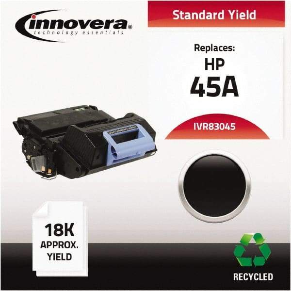 innovera - Black Toner Cartridge - Use with HP LaserJet 4345 MFP, 4345X MFP, 4345XM MFP, 4345XS MFP, M4345 MFP, M4345X, M4345XM, M4345XS - Americas Industrial Supply