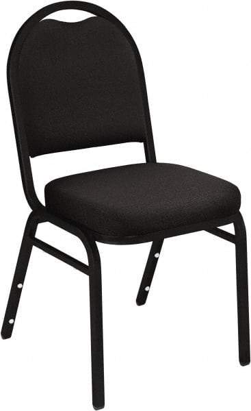 NPS - Fabric Black Stacking Chair - Black Frame, 18" Wide x 20" Deep x 34" High - Americas Industrial Supply