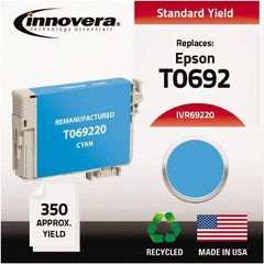 innovera - Cyan Inkjet Printer Cartridge - Use with Epson Stylus C120, CX5000, CX6000, CX7000F, CX7400, CX7450, CX8400, CX9400, NX100, NX200, NX300, NX400, WorkForce 30, 40 - Americas Industrial Supply