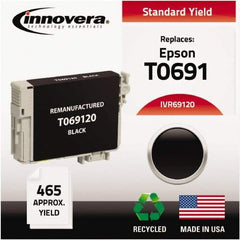 innovera - Black Inkjet Printer Cartridge - Use with Epson Stylus C120, CX5000, CX6000, CX7000F, CX7400, CX7450, CX8400, CX9400, NX100, NX200, NX300, NX400, WorkForce 30, 40 - Americas Industrial Supply