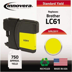 innovera - Yellow Inkjet Printer Cartridge - Use with Brother DCP-165C, 385C, 585CW, MFC-290C, 490CW, 5490CW, 6490CW, 790CW, 990CW - Americas Industrial Supply