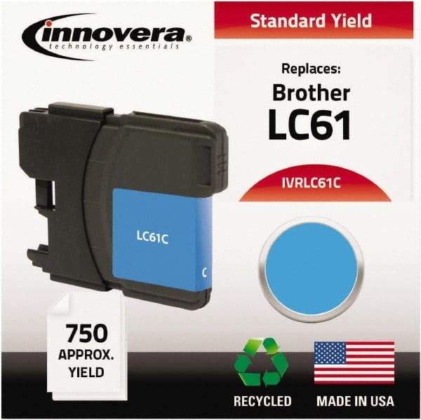 innovera - Cyan Inkjet Printer Cartridge - Use with Brother DCP-165C, 385C, 585CW, MFC-290C, 490CW, 5490CW, 6490CW, 790CW, 990CW - Americas Industrial Supply