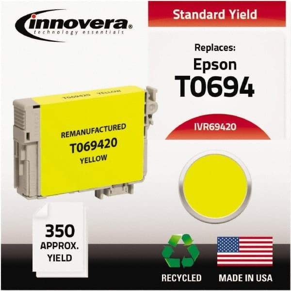 innovera - Yellow Inkjet Printer Cartridge - Use with Epson Stylus C120, CX5000, CX6000, CX7000F, CX7400, CX7450, CX8400, CX9400, NX100, NX200, NX300, NX400, WorkForce 30, 40 - Americas Industrial Supply