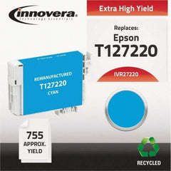 innovera - Cyan Inkjet Printer Cartridge - Use with Epson Stylus NX330, NX430, Workforce 60, 435, 520, 545, 630, 633, 635, 645, 840, 845, 7010, 7510 - Americas Industrial Supply