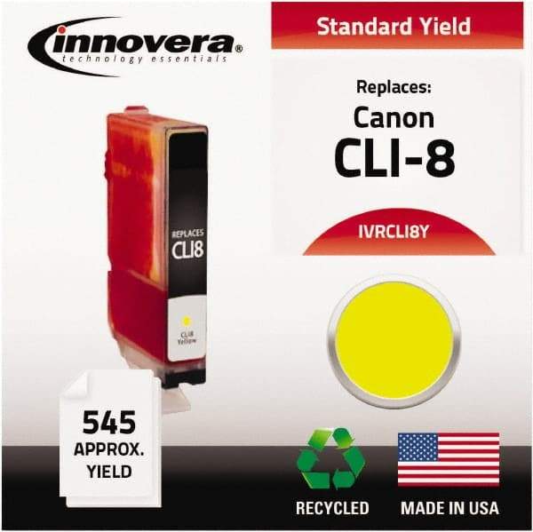 innovera - Yellow Inkjet Printer Cartridge - Use with Canon PIXMA iP3300, iP3500, iP4200, iP4300, iP4500, iP5200, MP500, MP510, MP520, MP530, MP600, MP610, MP800, MP810, MP830, MP950, MP960, MP970, MX700, MX850 - Americas Industrial Supply