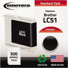 innovera - Black Ink Cartridge - Use with Brother DCP-130C, 330C, 350C, Fax 1360, 1860C, 1960C, 2480C, 2580C, MFC-230C, 240C, 440CN, 465CN, 665CW, 685CW, 845CW, 885CW, 3360C, 5460CN, 5860CN - Americas Industrial Supply