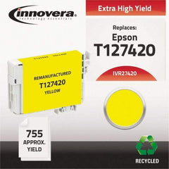 innovera - Yellow Inkjet Printer Cartridge - Use with Epson Stylus NX330, NX430, Workforce 60, 435, 520, 545, 630, 633, 635, 645, 840, 845, 7010, 7510 - Americas Industrial Supply